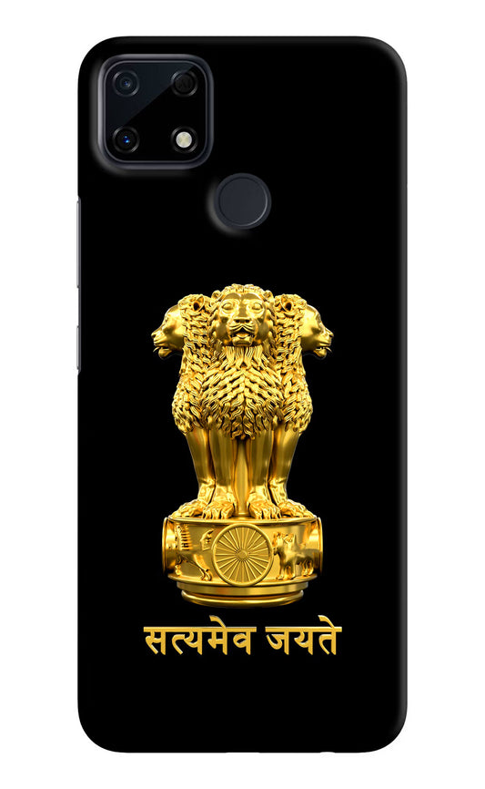 Satyamev Jayate Golden Realme Narzo 30A Hard Case Back Cover by Casekaro