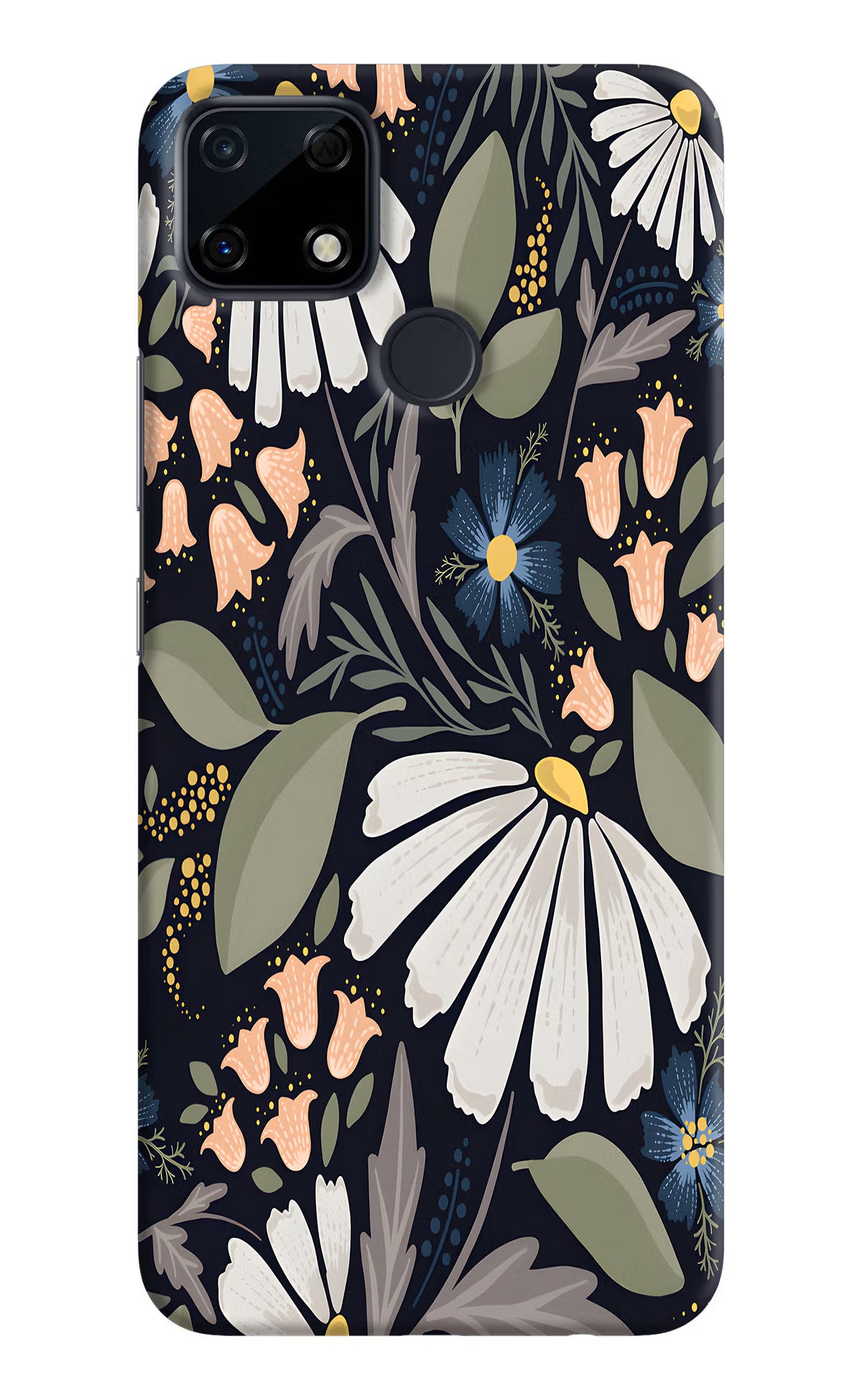 Flowers Art Realme Narzo 30A Hard Case Back Cover by Casekaro