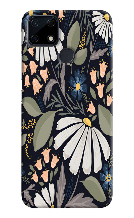 Flowers Art Realme Narzo 30A Hard Case Back Cover by Casekaro