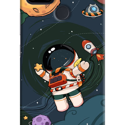 Cartoon Astronaut Realme Narzo 30A Hard Case Back Cover by Casekaro