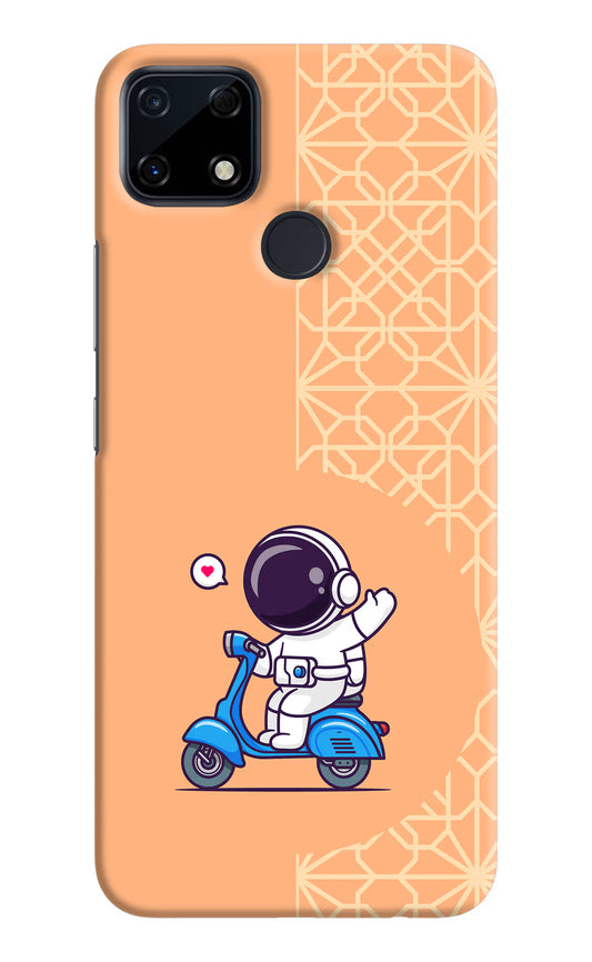 Cute Astronaut Riding Realme Narzo 30A Hard Case Back Cover by Casekaro