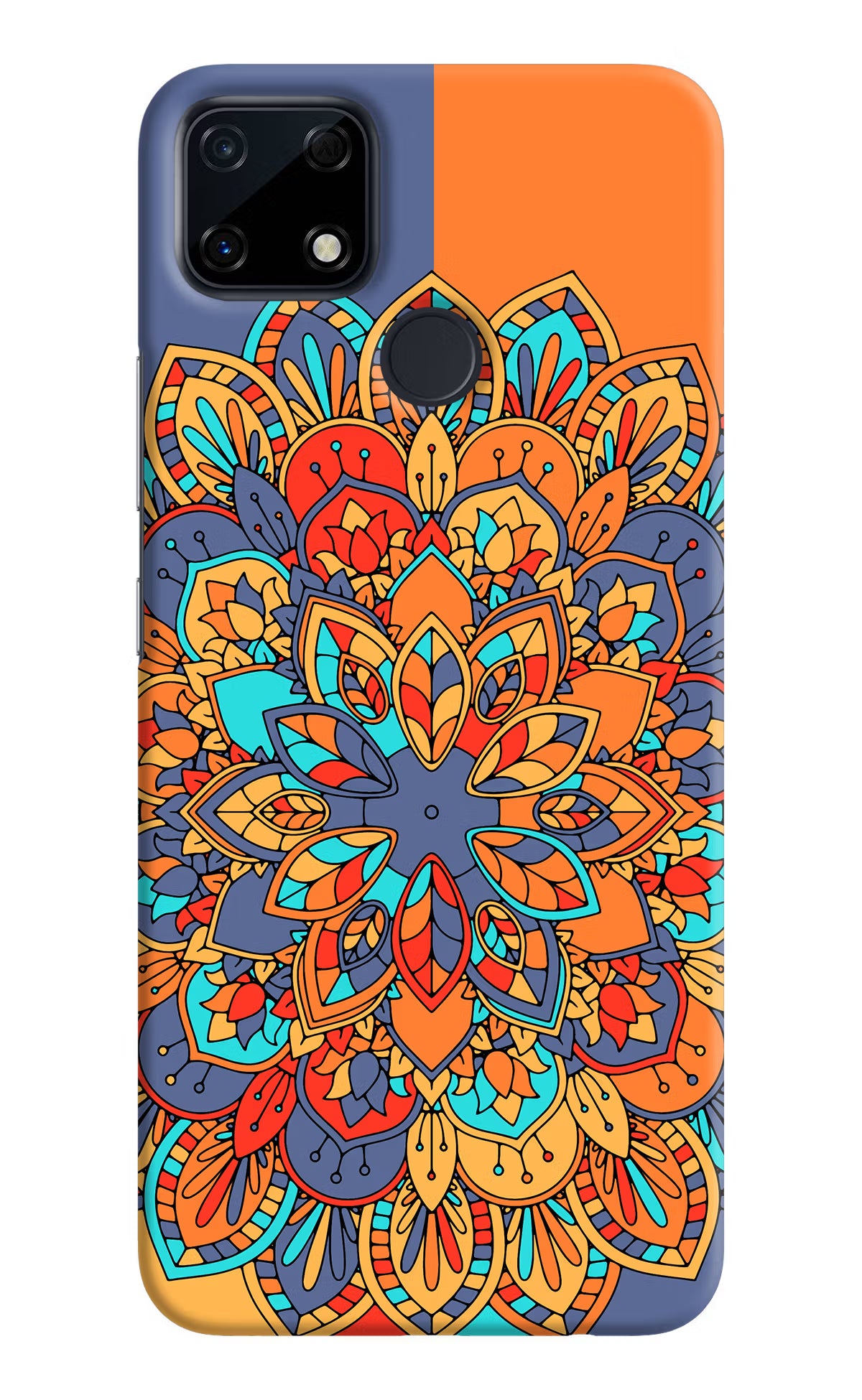 Color Mandala Realme Narzo 30A Hard Case Back Cover by Casekaro