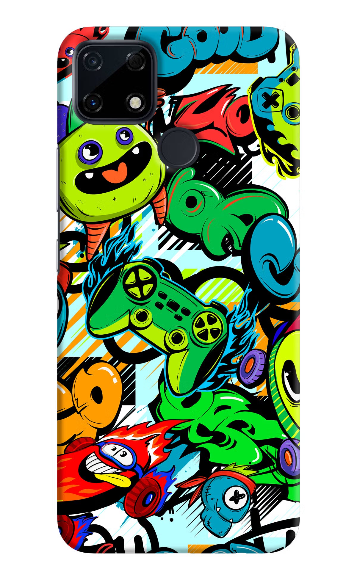 Game Doodle Realme Narzo 30A Hard Case Back Cover by Casekaro