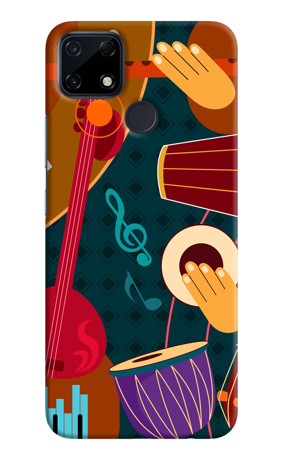 Music Instrument Realme Narzo 30A Hard Case Back Cover by Casekaro