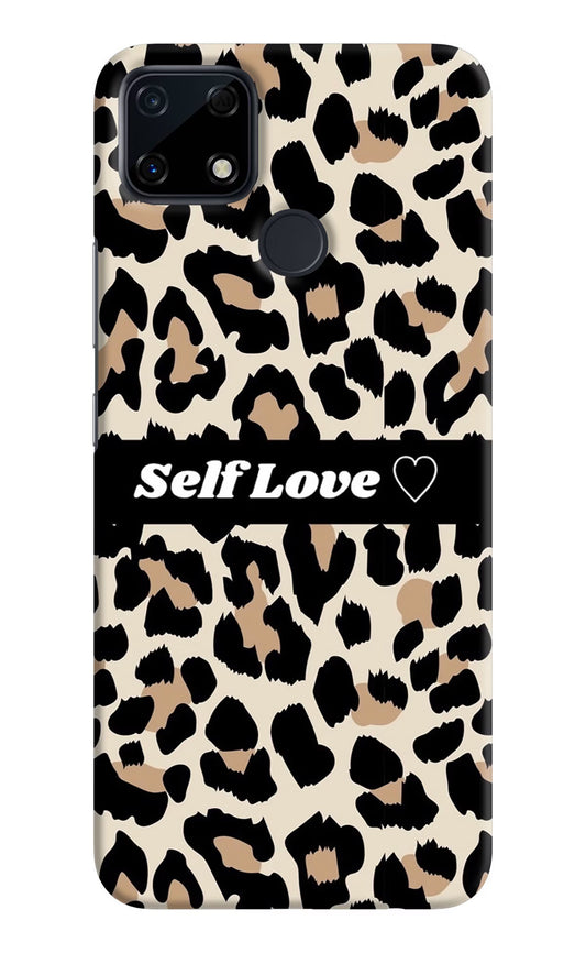 Leopard Print Self Love Realme Narzo 30A Hard Case Back Cover by Casekaro