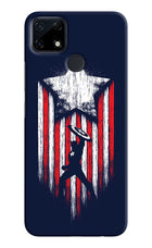 Captain America Marvel Art Realme Narzo 30A Hard Case Back Cover by Casekaro