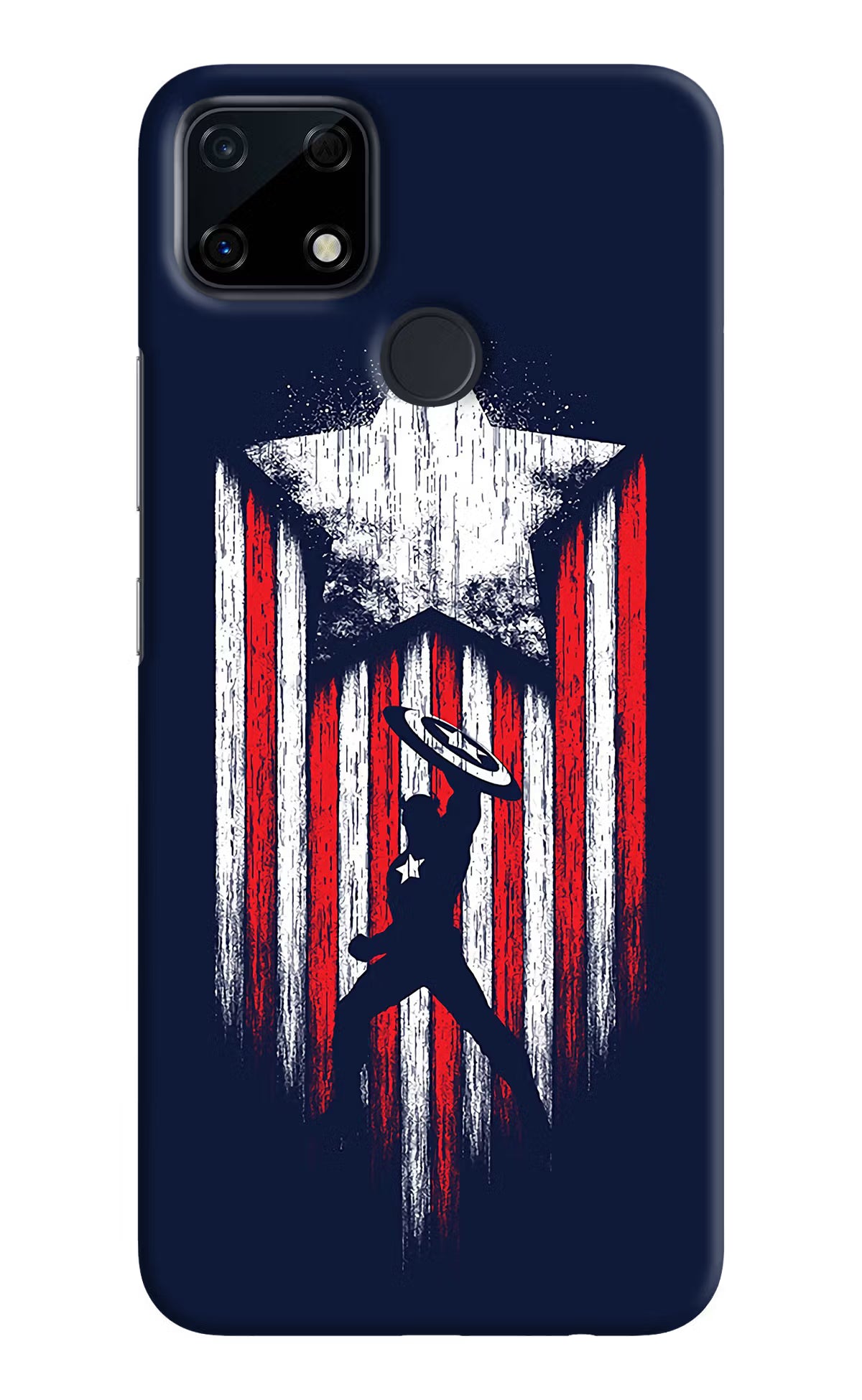 Captain America Marvel Art Realme Narzo 30A Hard Case Back Cover by Casekaro