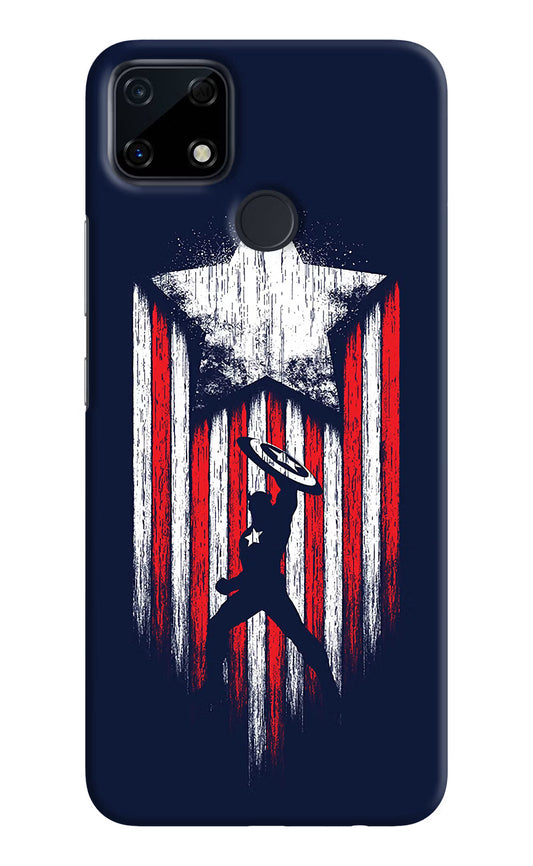 Captain America Marvel Art Realme Narzo 30A Hard Case Back Cover by Casekaro