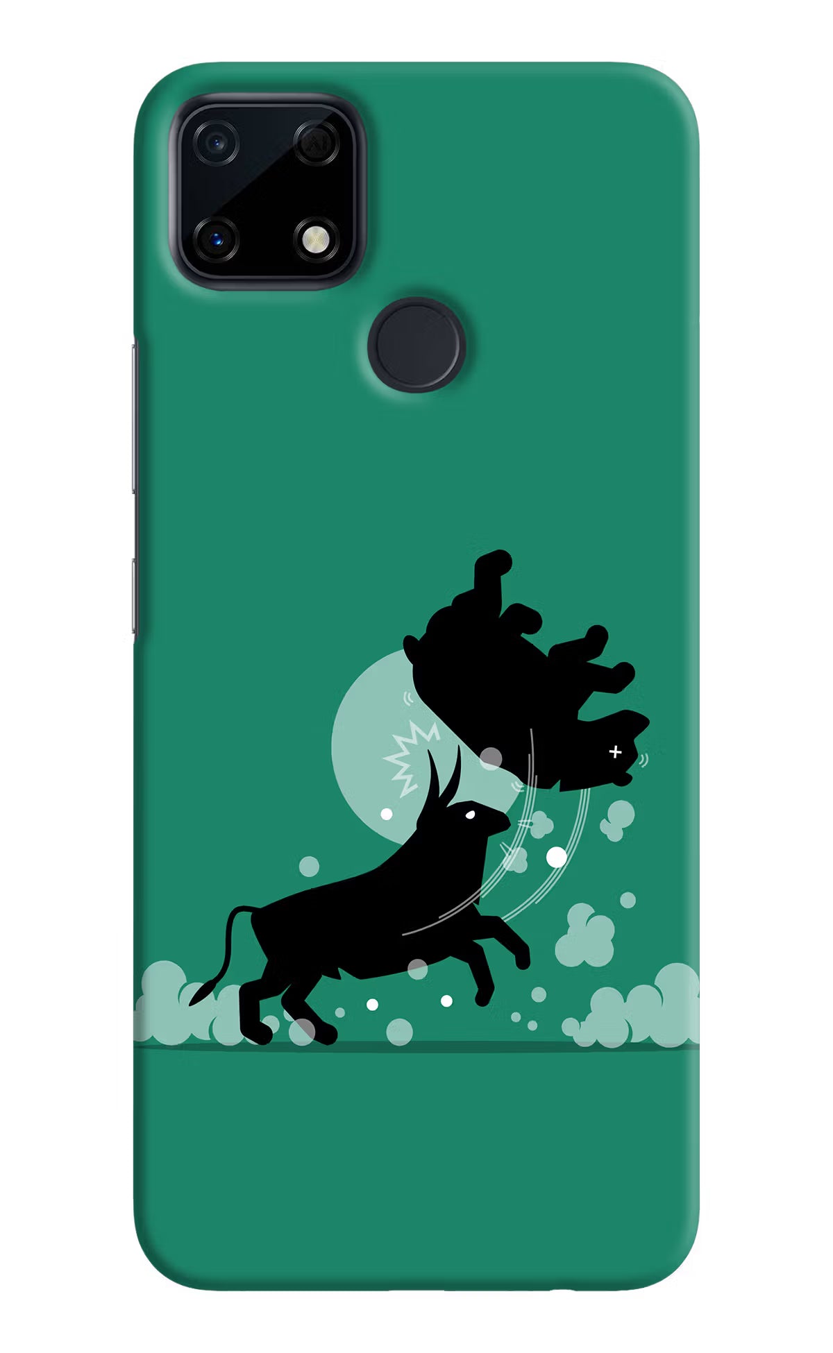 Bull Conqueror Realme Narzo 30A Hard Case Back Cover by Casekaro