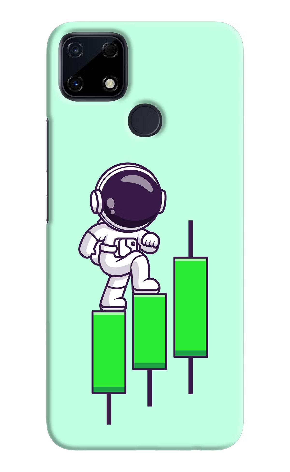 Astronaut Trader Realme Narzo 30A Hard Case Back Cover by Casekaro