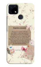 Hopeless Romantic Realme Narzo 30A Hard Case Back Cover by Casekaro