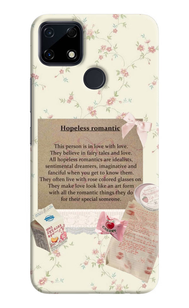 Hopeless Romantic Realme Narzo 30A Hard Case Back Cover by Casekaro
