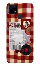 Queen of Disaster Realme Narzo 30A Hard Case Back Cover by Casekaro