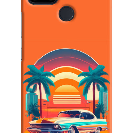 Palm Drive 80s Realme Narzo 30A Hard Case Back Cover by Casekaro