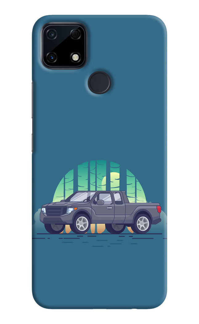 Retro Garage Vibe Realme Narzo 30A Hard Case Back Cover by Casekaro