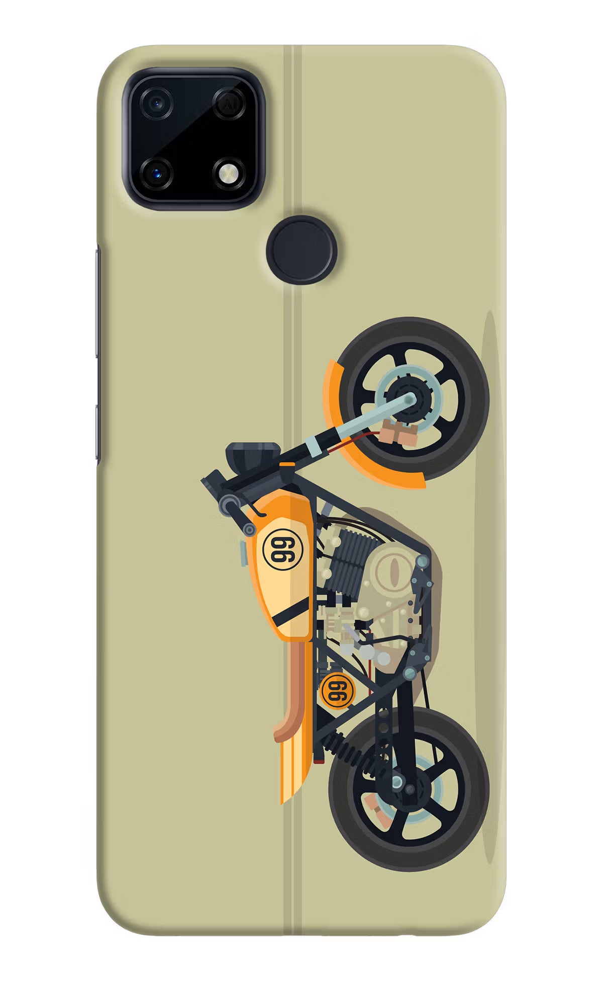 Vertical Speedster Realme Narzo 30A Hard Case Back Cover by Casekaro