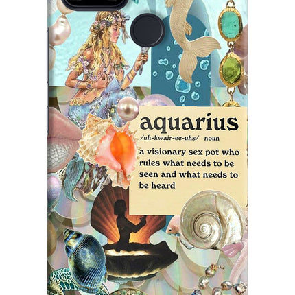 Aquarius Zodiac Realme Narzo 30A Hard Case Back Cover by Casekaro