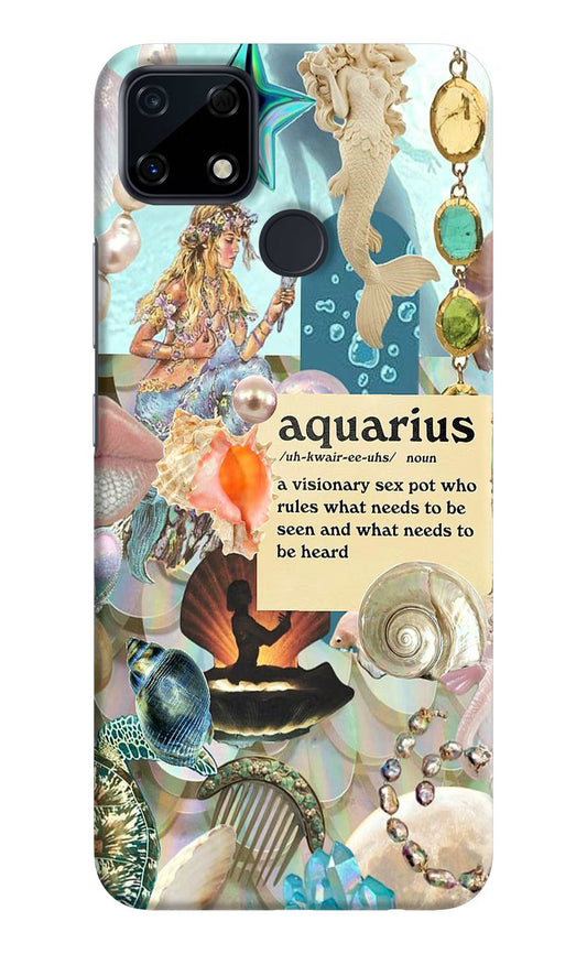 Aquarius Zodiac Realme Narzo 30A Hard Case Back Cover by Casekaro