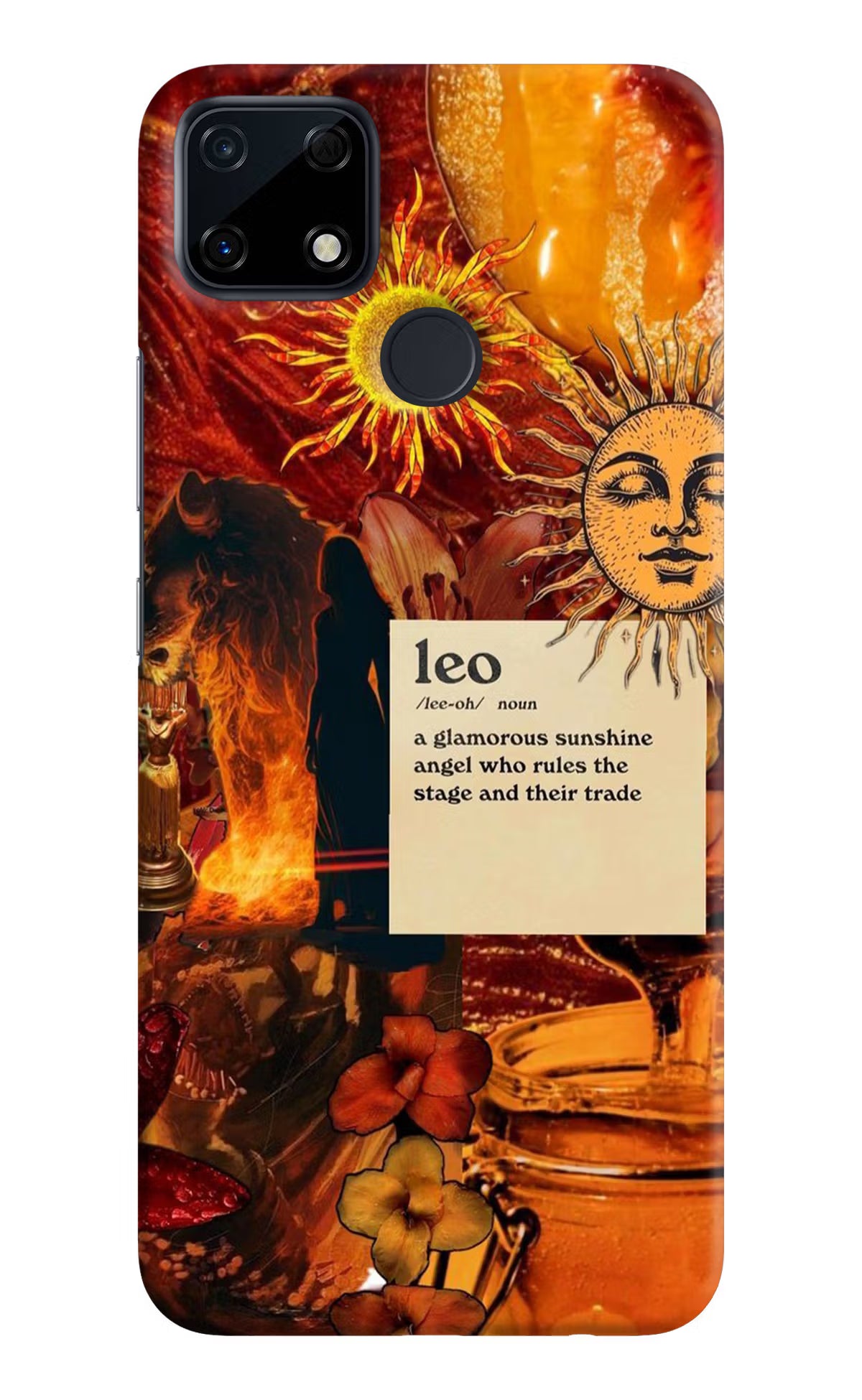 Leo Zodiac Realme Narzo 30A Hard Case Back Cover by Casekaro