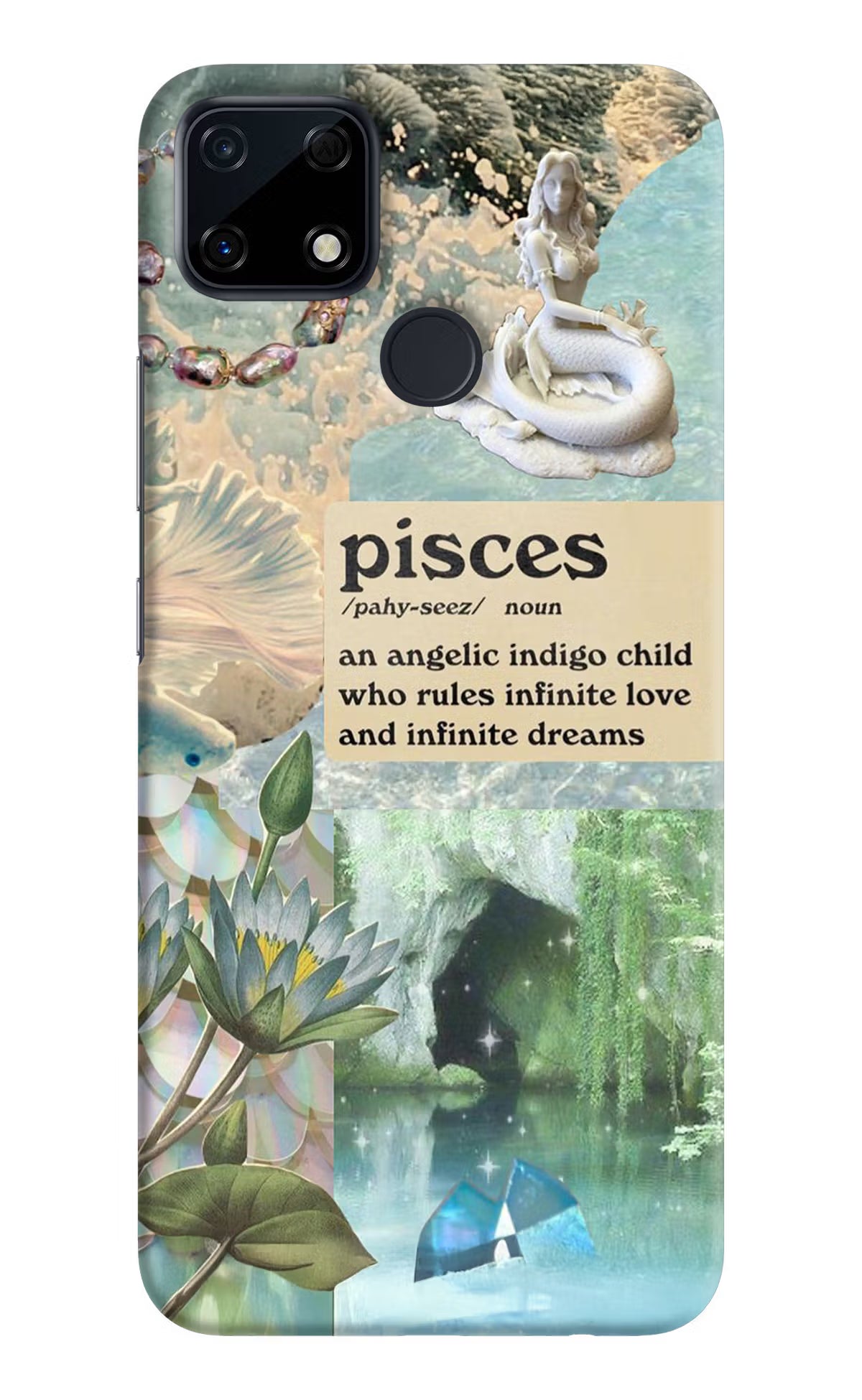 Pisces Zodiac Realme Narzo 30A Hard Case Back Cover by Casekaro