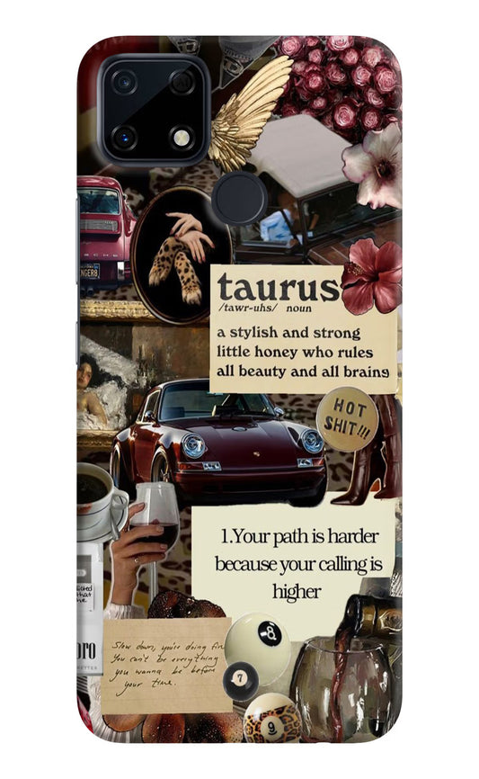 Taurus Zodiac Realme Narzo 30A Hard Case Back Cover by Casekaro