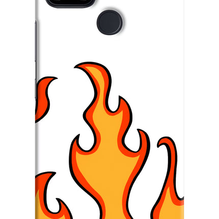 Fired Up – White Realme Narzo 30A Hard Case Back Cover by Casekaro