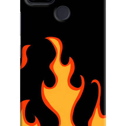 Fired Up – Black Realme Narzo 30A Hard Case Back Cover by Casekaro