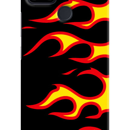 Side Sweep Flames Realme Narzo 30A Hard Case Back Cover by Casekaro