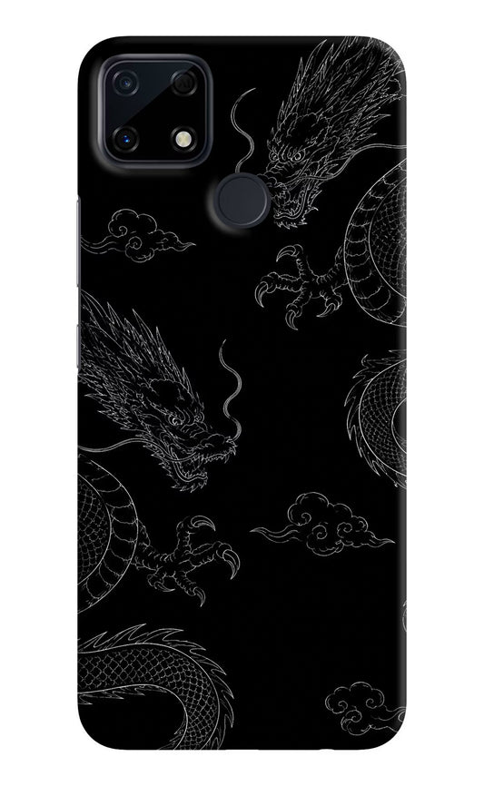 Twin Dragons Realme Narzo 30A Hard Case Back Cover by Casekaro