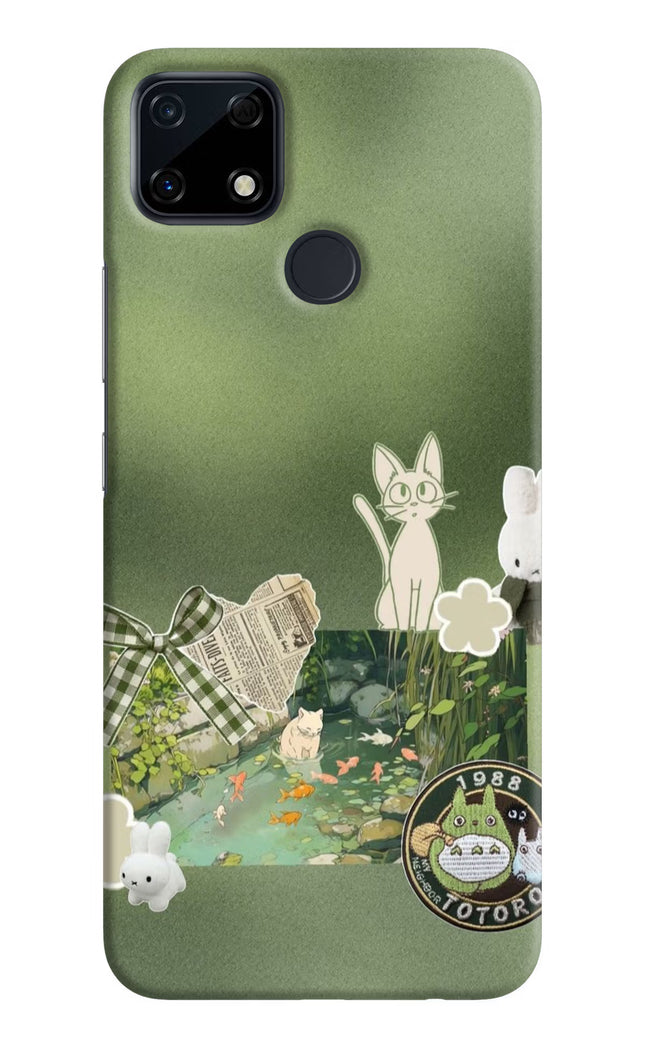 Aesthetic anime Realme Narzo 30A Hard Case Back Cover by Casekaro