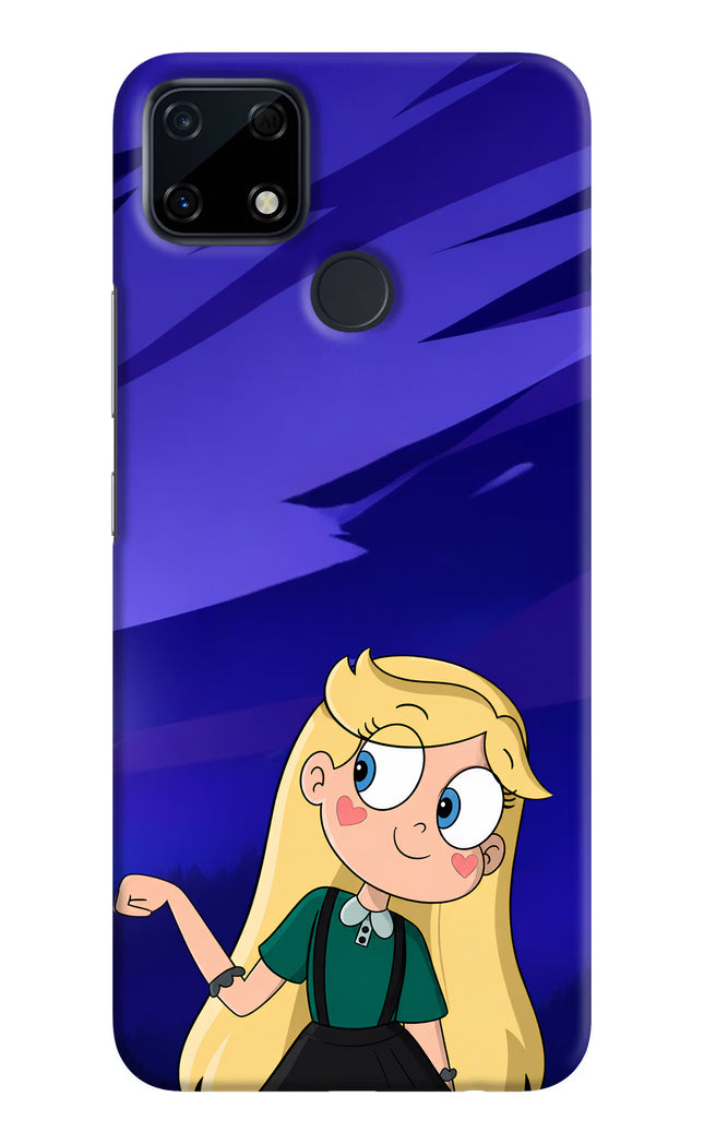 Star Glow Realme Narzo 30A Hard Case Back Cover by Casekaro