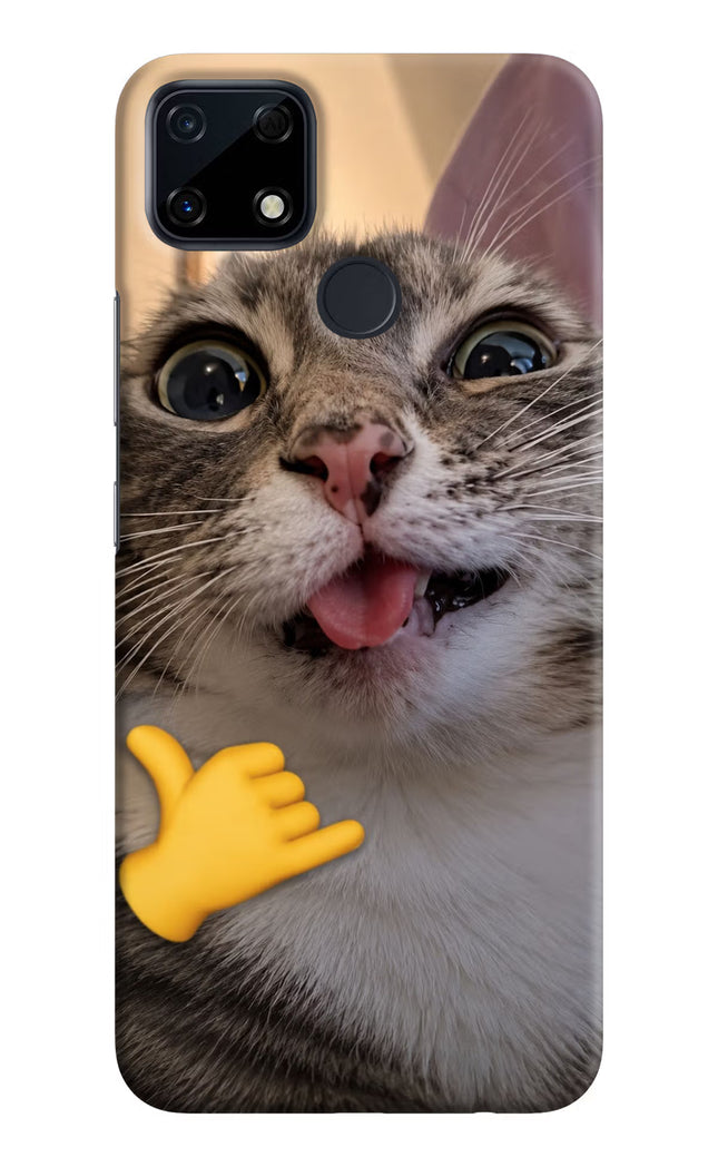Silly Cat Call Realme Narzo 30A Hard Case Back Cover by Casekaro