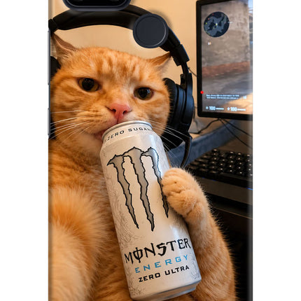 Gamer Cat Energy Realme Narzo 30A Hard Case Back Cover by Casekaro