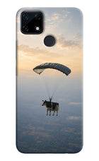 Skydiving Cow Realme Narzo 30A Hard Case Back Cover by Casekaro
