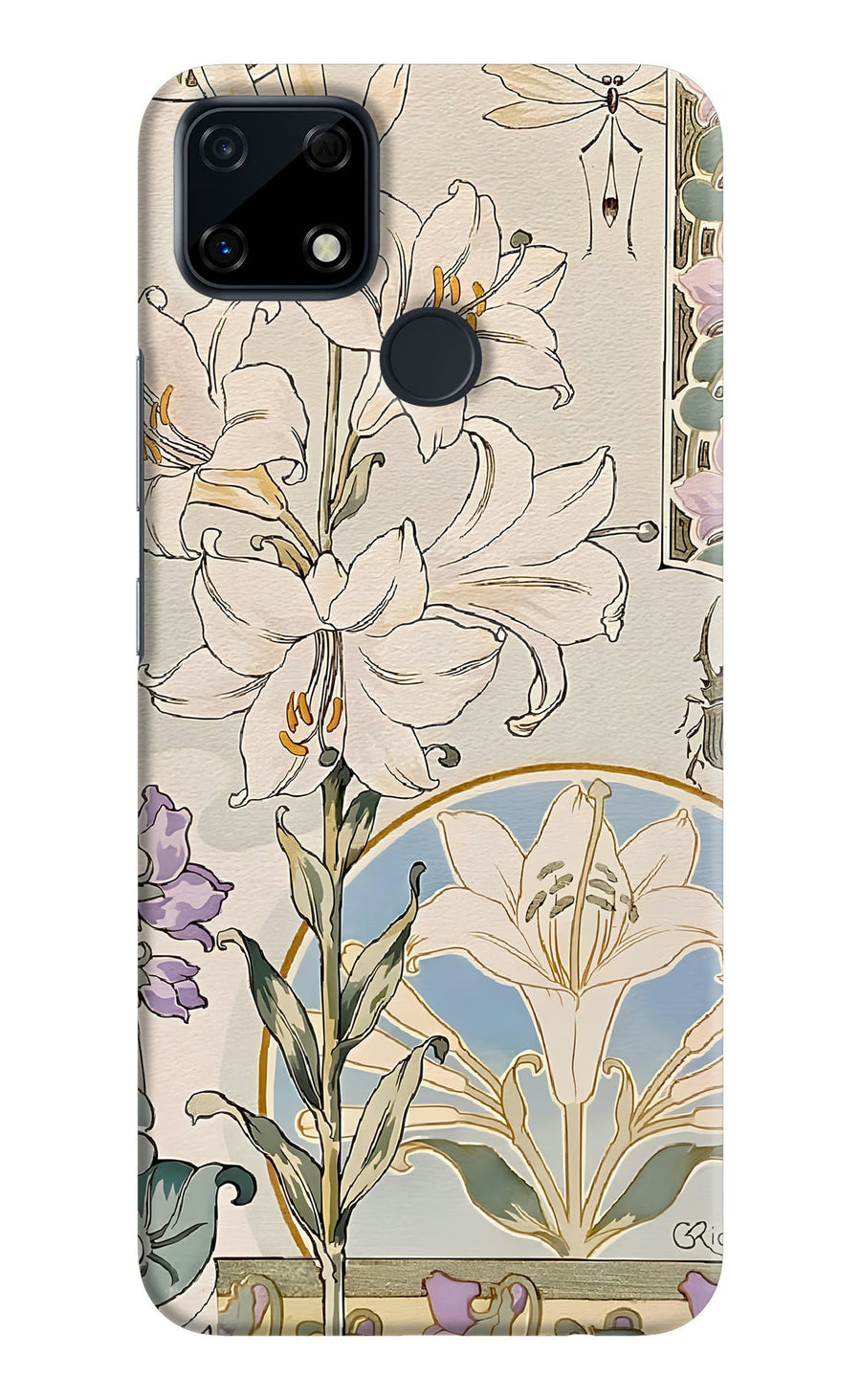 White Lily Realme Narzo 30A Back Cover, Hard case
