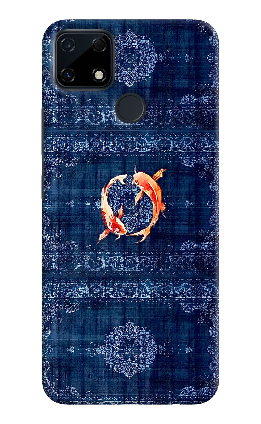 Koi Blue Realme Narzo 30A Back Cover, Hard case