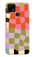 Wavy Grid Realme Narzo 30A Back Cover