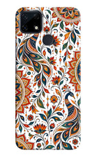 White Mayura Realme Narzo 30A Hard Case Back Cover by Casekaro