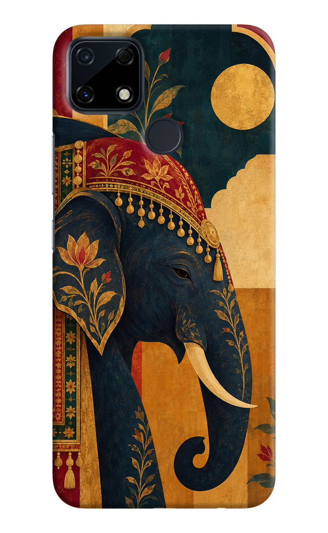 Royal Elephant Realme Narzo 30A Hard Case Back Cover by Casekaro