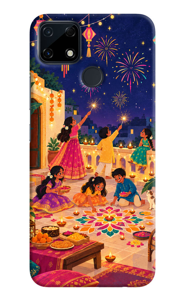 Diwali Night Realme Narzo 30A Hard Case Back Cover by Casekaro