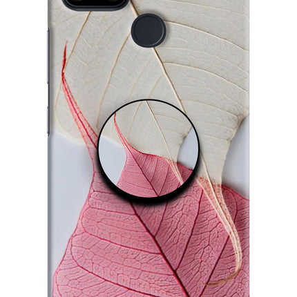 White Pink Leaf Realme Narzo 30A Pop Case by Casekaro