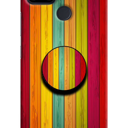 Multicolor Wooden Realme Narzo 30A Pop Case by Casekaro