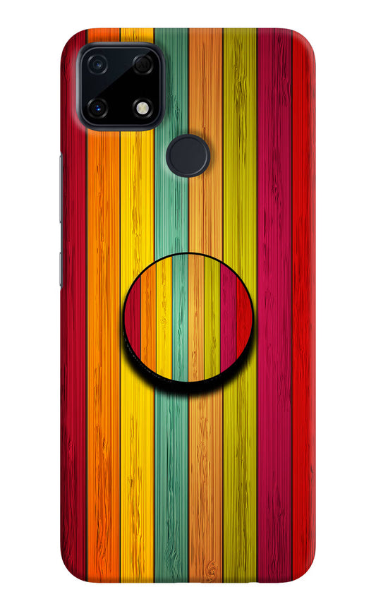 Multicolor Wooden Realme Narzo 30A Pop Case by Casekaro