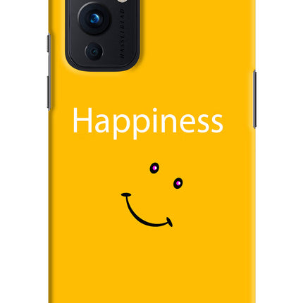 Happiness With Smiley Oneplus 9 Hard Case Back Cover by Casekaro