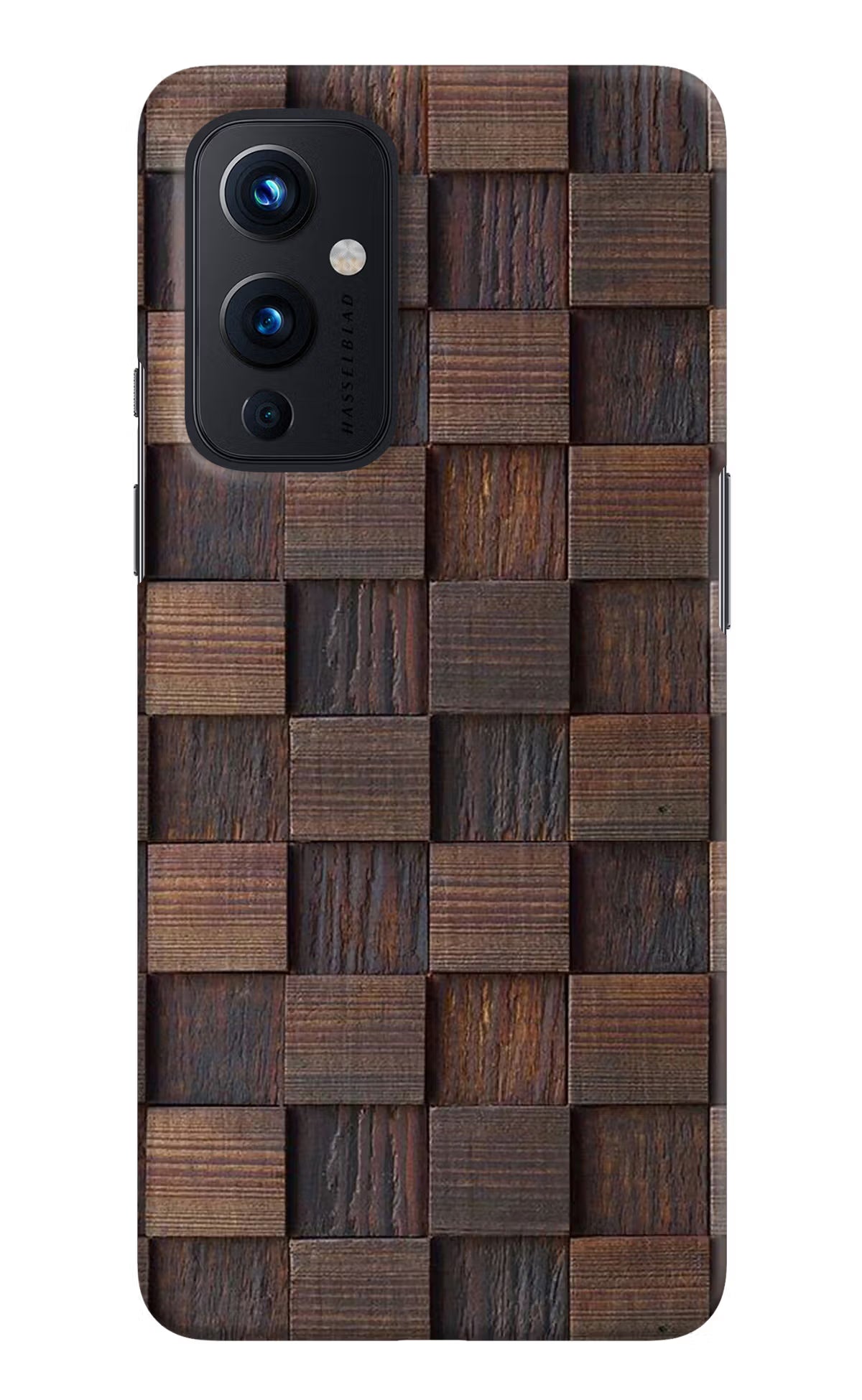 Wooden Cube Design Oneplus 9 Hard Case Back Cover by Casekaro