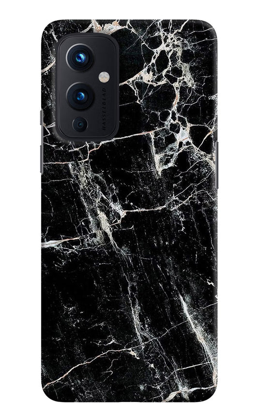 Black Marble Texture Oneplus 9 Hard Case Back Cover by Casekaro