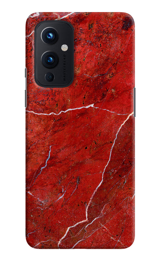 Red Marble Design Oneplus 9 Hard Case Back Cover by Casekaro