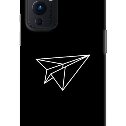Paper Plane White Oneplus 9 Hard Case Back Cover by Casekaro