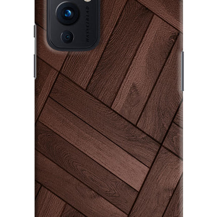 Wooden Texture Design Oneplus 9 Hard Case Back Cover by Casekaro