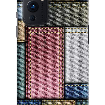 Multicolor Jeans Oneplus 9 Hard Case Back Cover by Casekaro